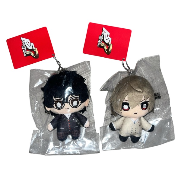 P5R Persona 5 Royal Joker and Akechi Goro school uniform nui keychain plush